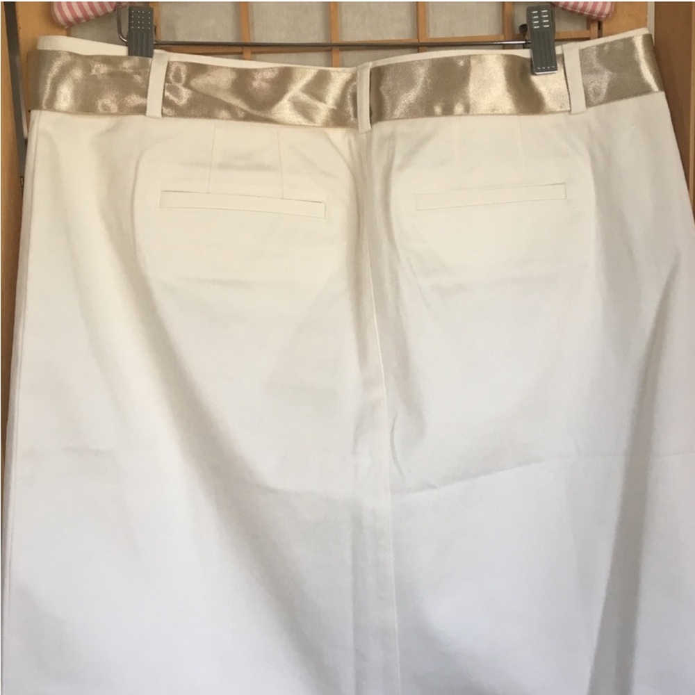Ann Taylor Midi Cream Skirt SZ 14 NWT - Picture 6 of 8